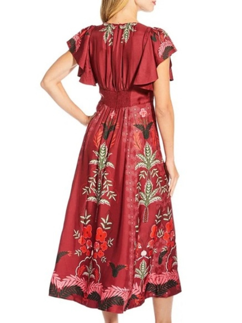 NWT JOHNNY WAS Annamay
Placement Floral Print Silk Blend dress - Picture 5 of 6